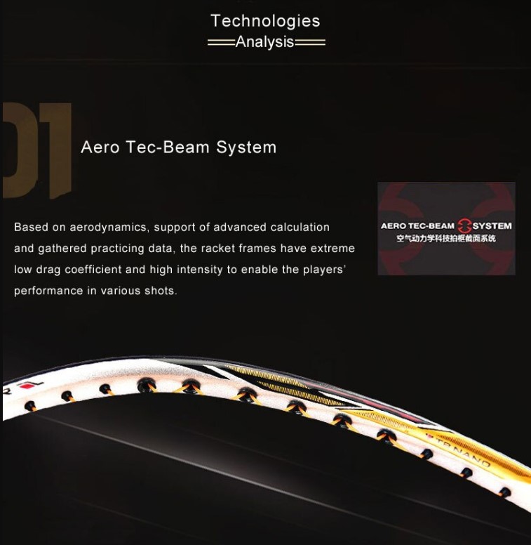 AEROTEC BEAM SYSTEM - Vợt cầu lông Lining Calibar 900i chính hãng