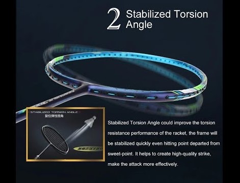 STABILIZED TORSSION ANGLE - Vợt cầu lông Lining Turbo Charging 75 chính hãng