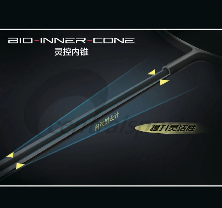 BIO-INNER-CONE - Vợt cầu lông Lining Turbo Charging 75C đen đỏ chính hãng