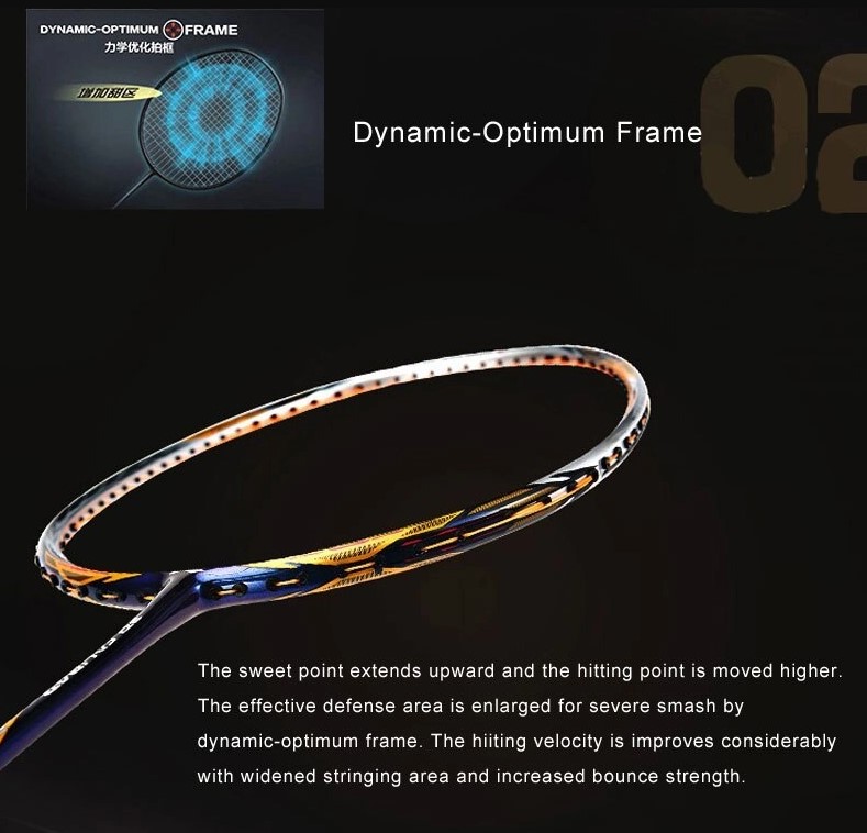 DYNAMIN-OPT-IMUM FRAME - Vợt cầu lông Lining Calibar 300 - Vàng xám - Nội địa- Bảo hành 6 tháng